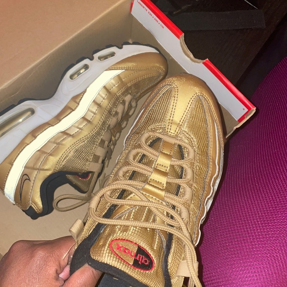 Gold air max 95s